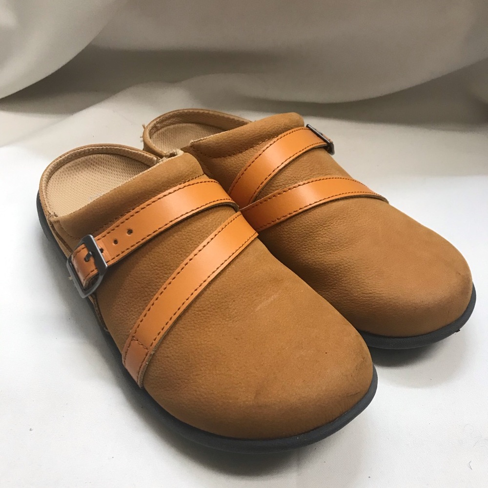 Spenco Orthotic Nubuck Siesta Slides 2 Mule Clogs sz 5.5
